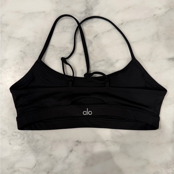 ALO Yoga Black Sports Bra - Picture 1 of 3